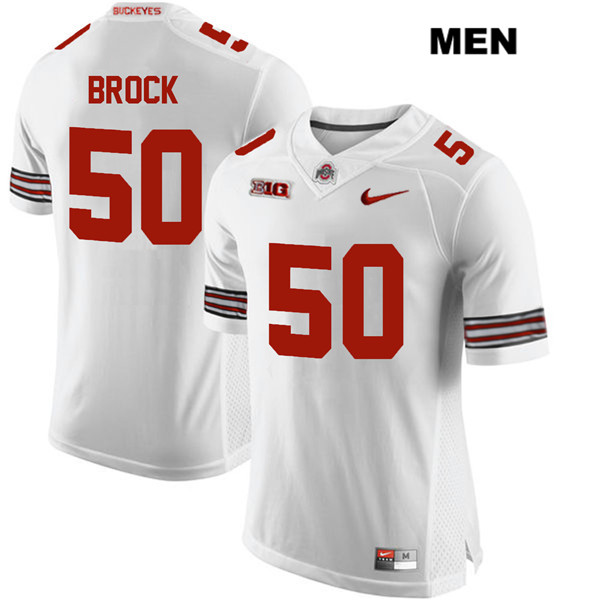 Ohio State Buckeyes Men's Nathan Brock #50 White Authentic Nike College NCAA Stitched Football Jersey JX19M30HH